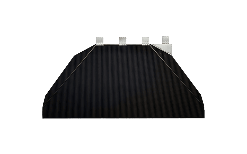 خلية شمسية ثلاثية الوصلات من زرنيخيد الغاليوم (144.3 × 68.5 mm)